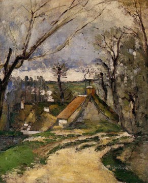 Cottage Oil Painting - Cottages of Auvers Paul Cezanne
